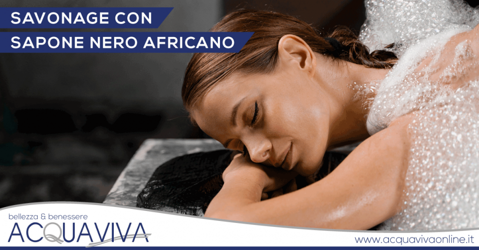 Savonage con sapone nero africano